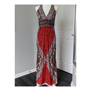 Angie Paisley Patterned Maxi Dress
